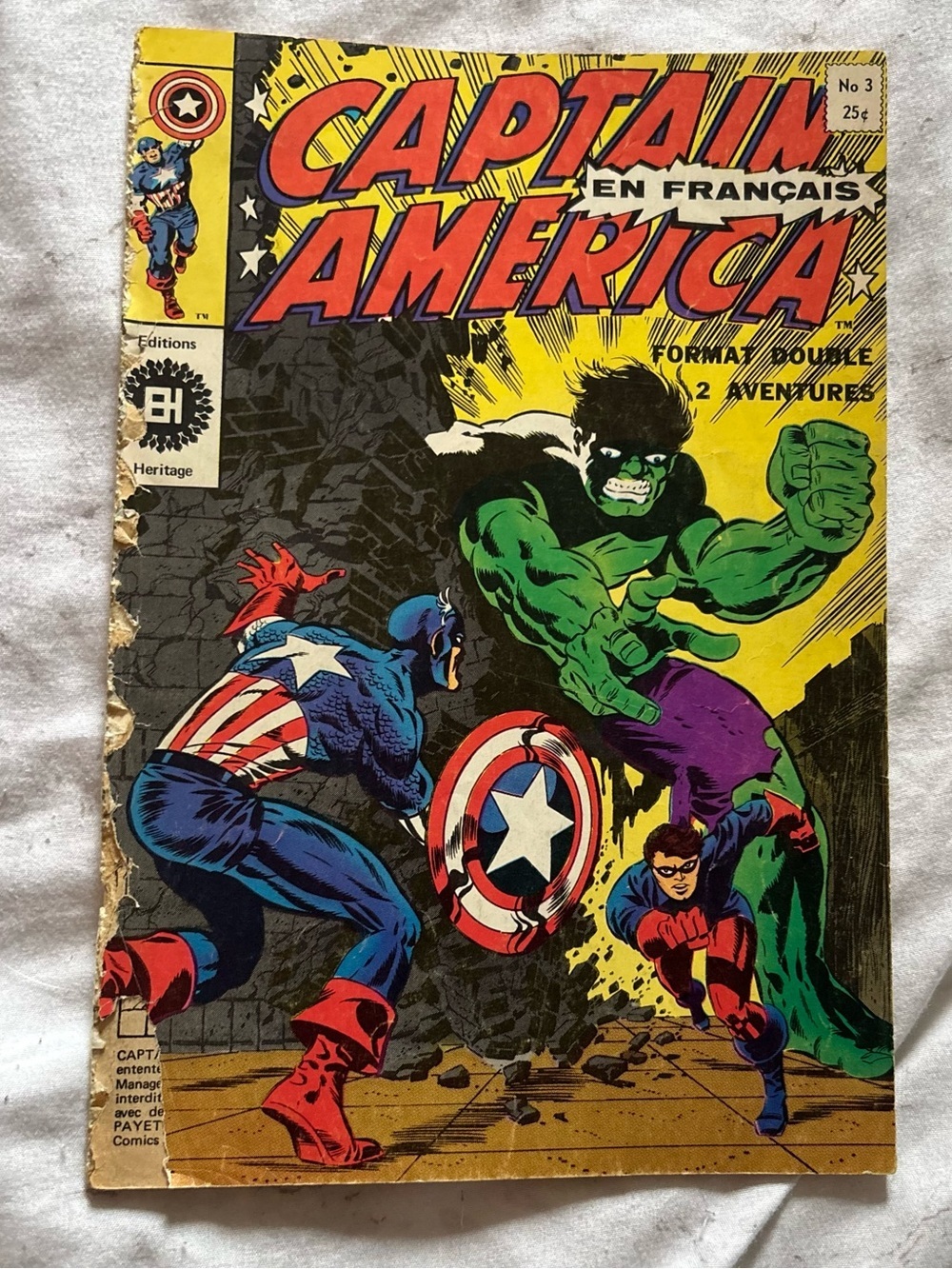 5/$25 1969 Captain America x Hulk Number 3 Comic Book - Fr